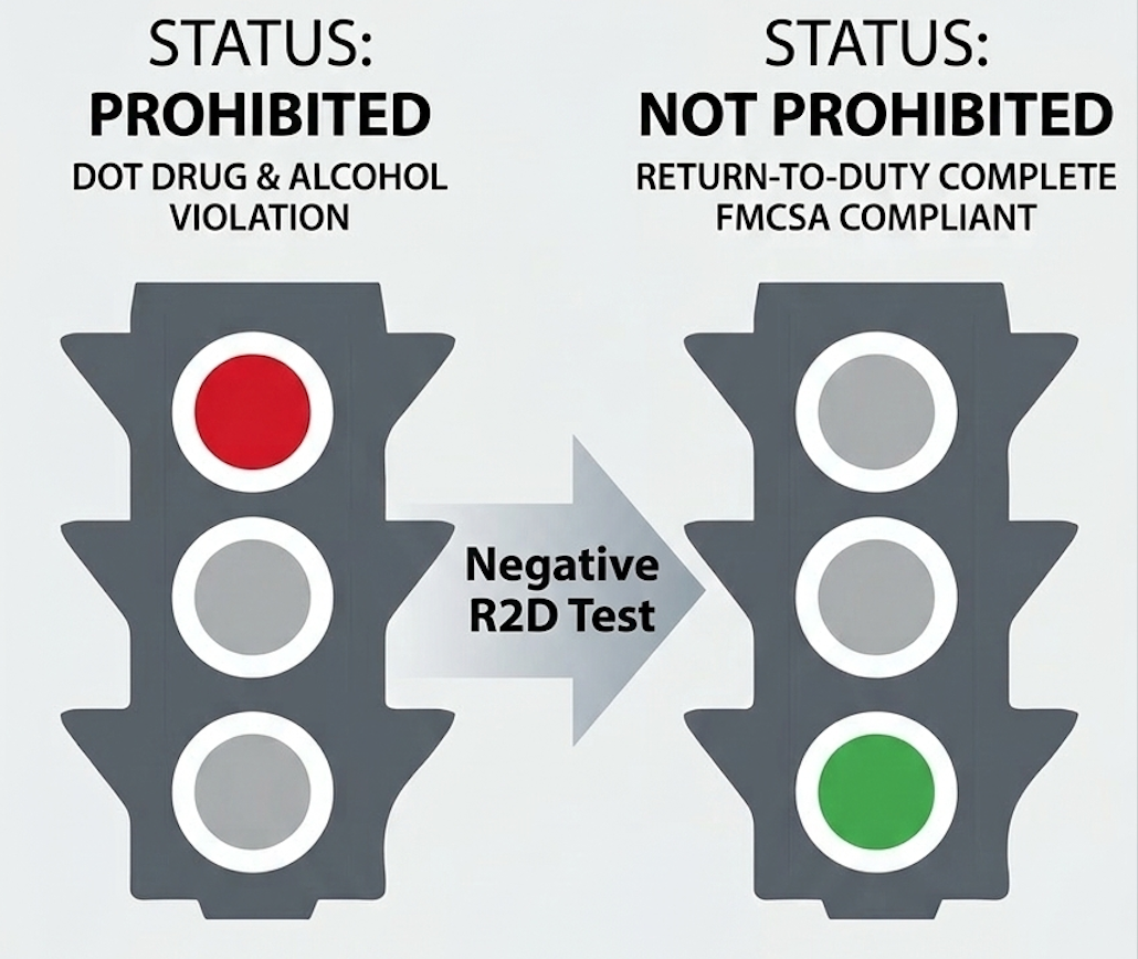 DOT Return-to-Duty drug test for CDL driver after SAP clearance